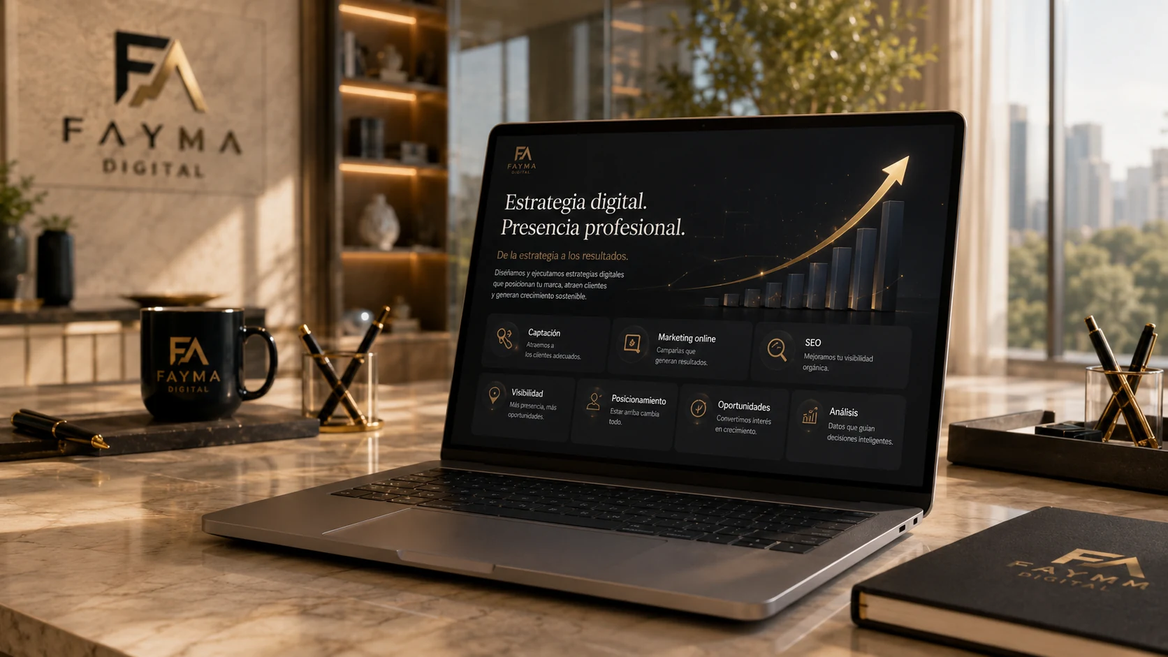 Estrategia de crecimiento digital en un equipo FAYMA